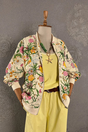 Floral Desenli Bomber Ceket