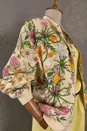 Floral Desenli Bomber Ceket