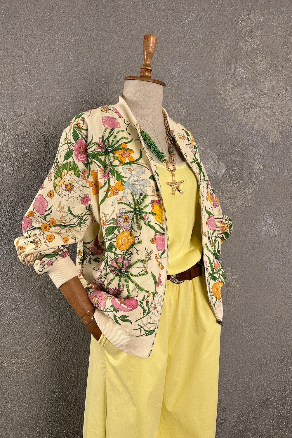 Floral Desenli Bomber Ceket