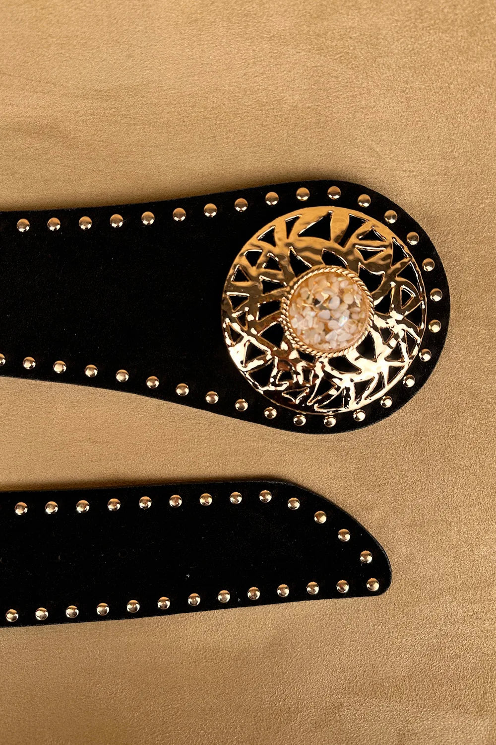 Büyük Tokalı Süet Kemer