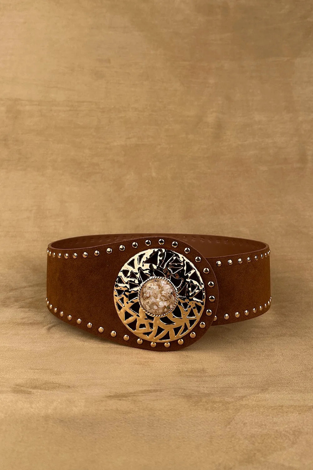 Büyük Tokalı Süet Kemer