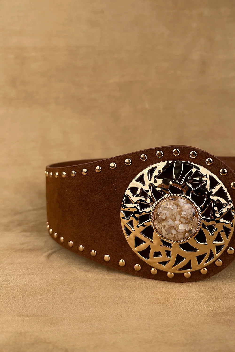 Büyük Tokalı Süet Kemer