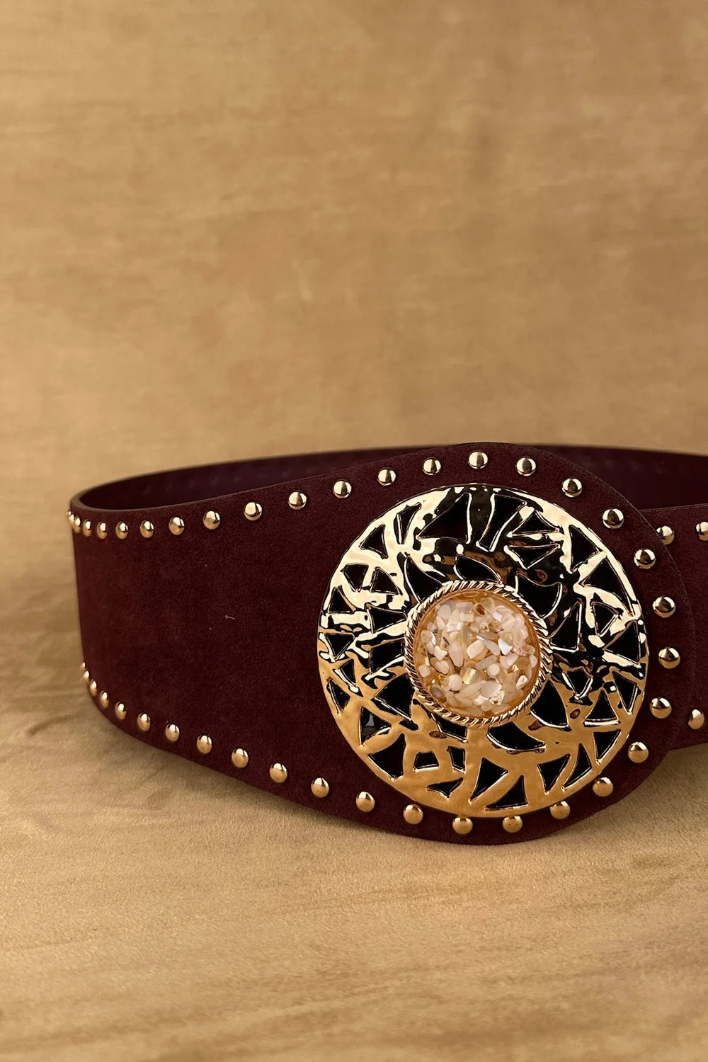 Büyük Tokalı Süet Kemer