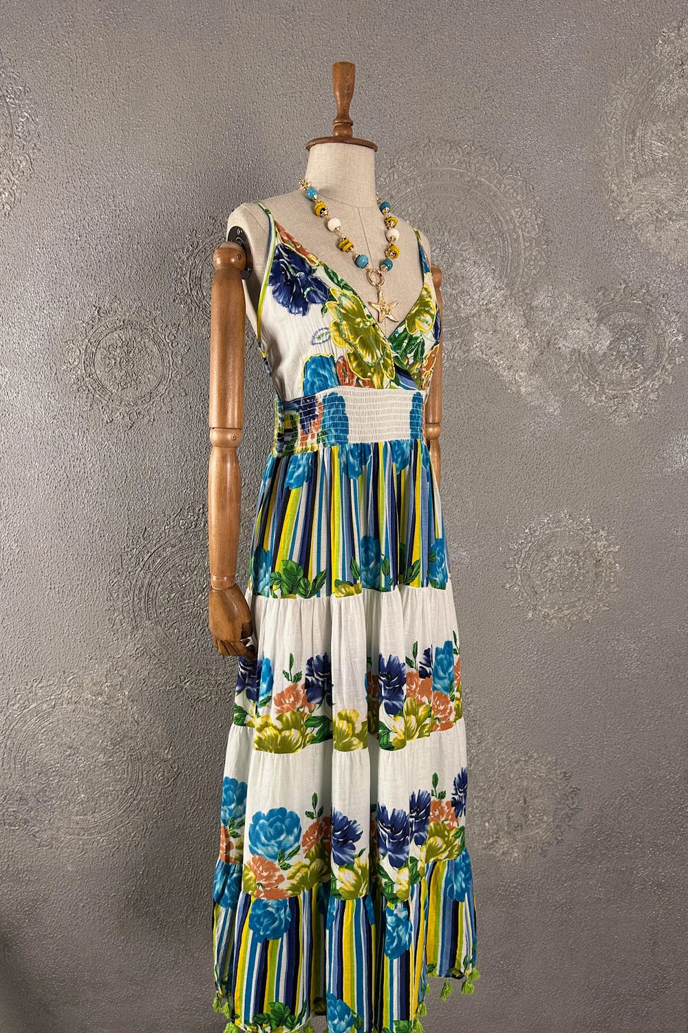 Desenli Maxi Elbise