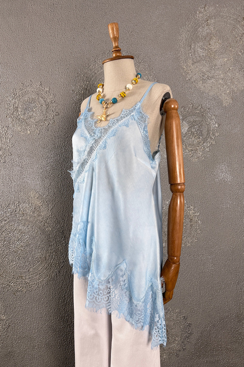 Dantelli Saten Bluz