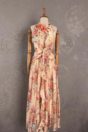 Floral Desenli Maxi Elbise