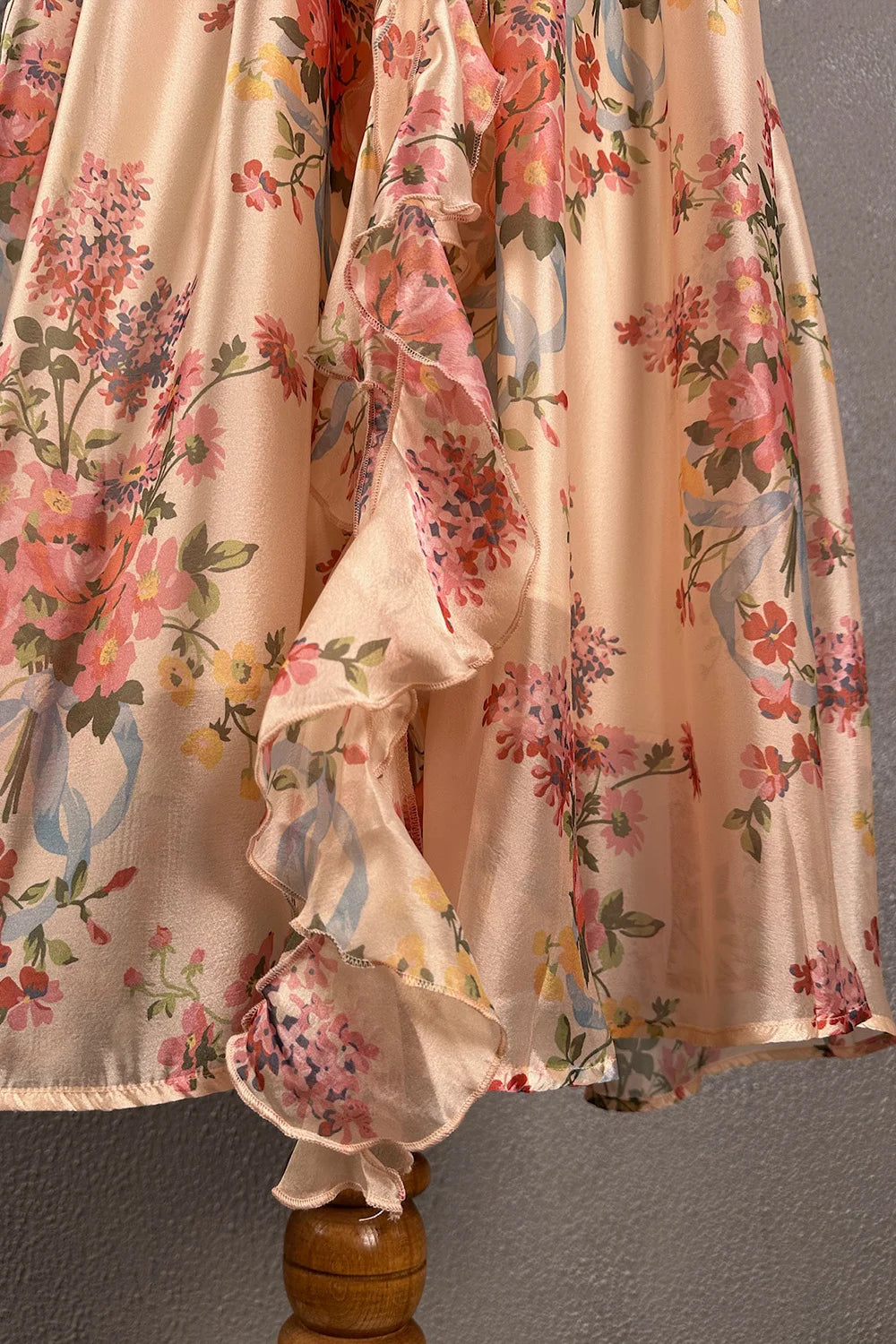 Floral Desenli Maxi Elbise