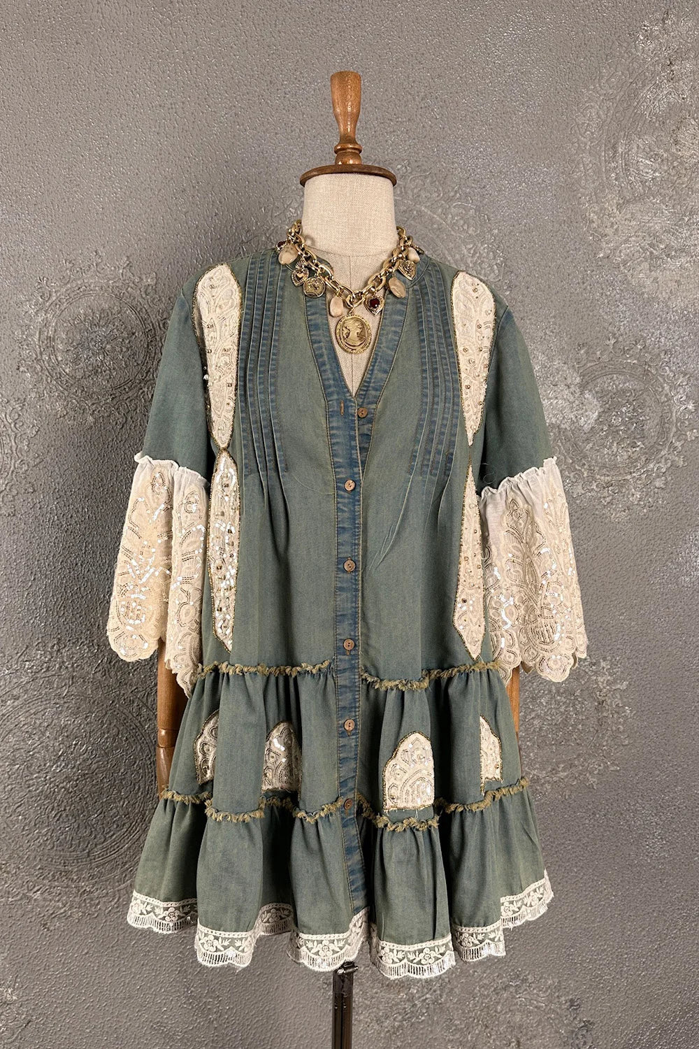 Denim Bohem Elbise