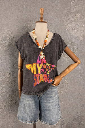 İşlemeli T-shirt