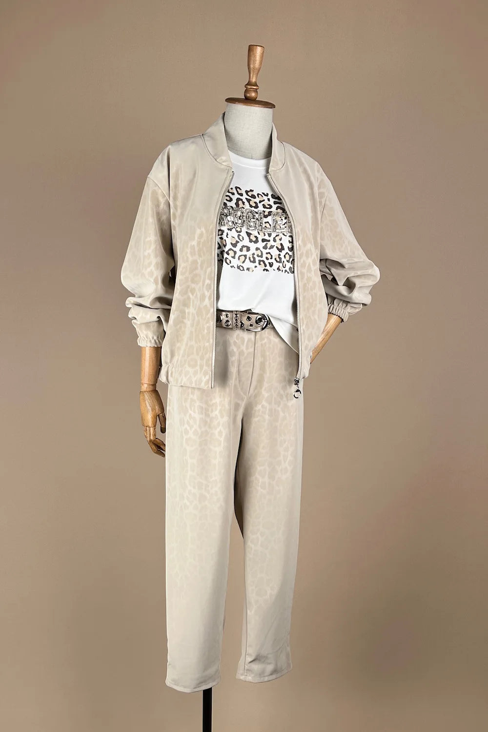 Leopar Desenli Pantolon Ceket Takım