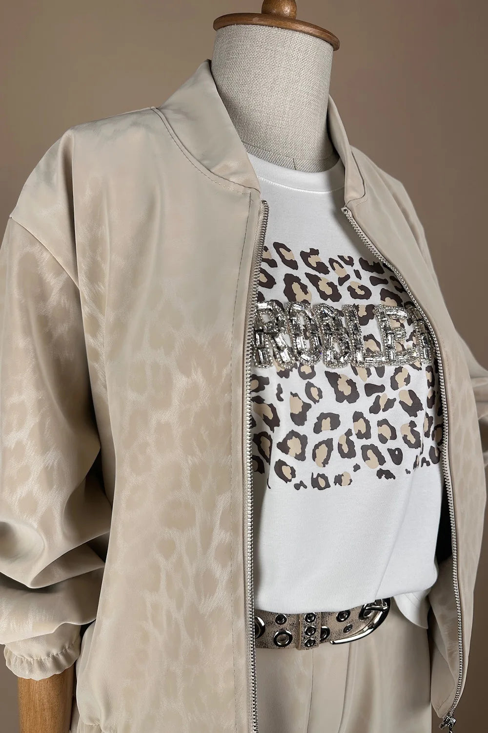 Leopar Desenli Pantolon Ceket Takım