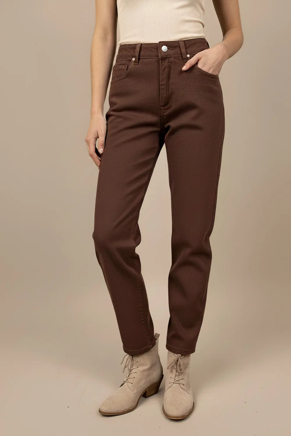 Kahverengi Slim Jean