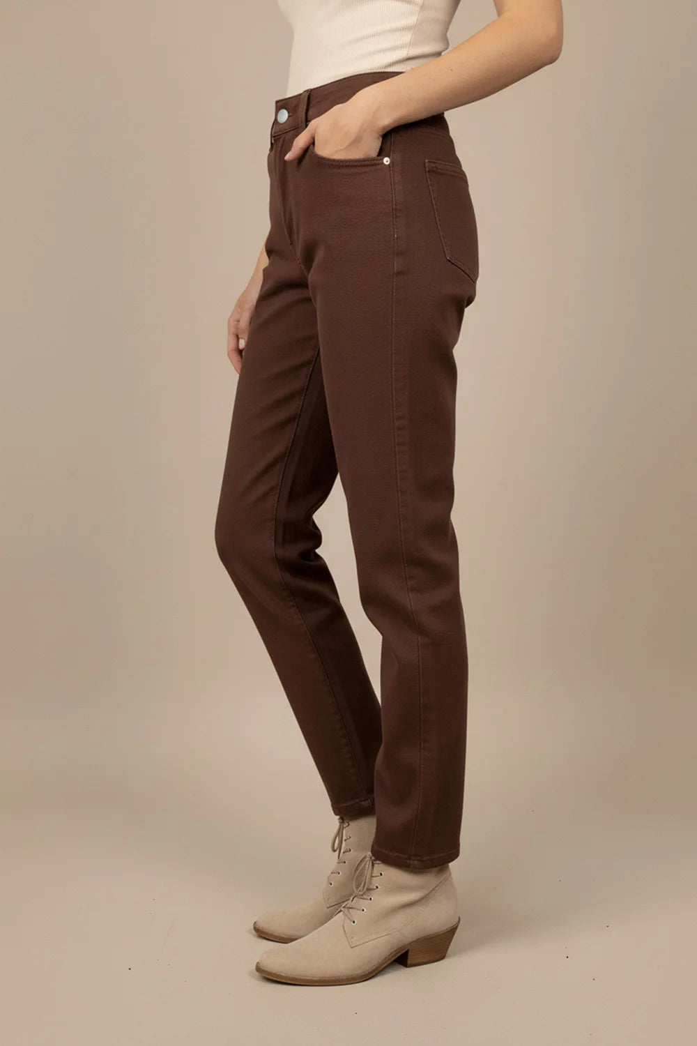 Kahverengi Slim Jean