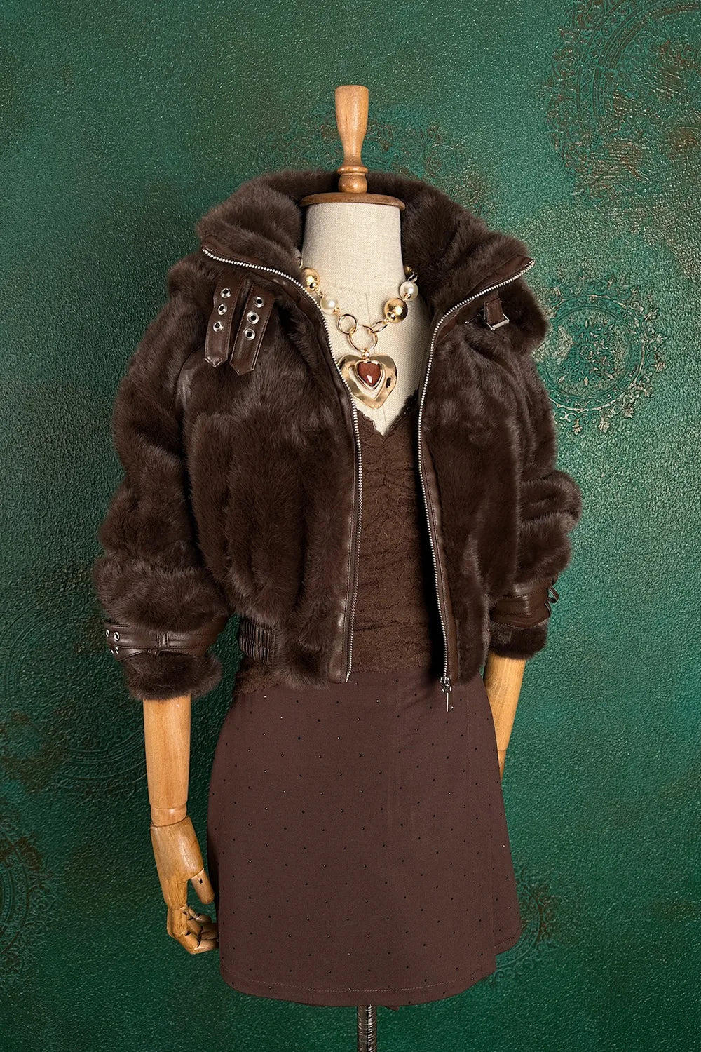 Kapüşon Detaylı Kürk Ceket