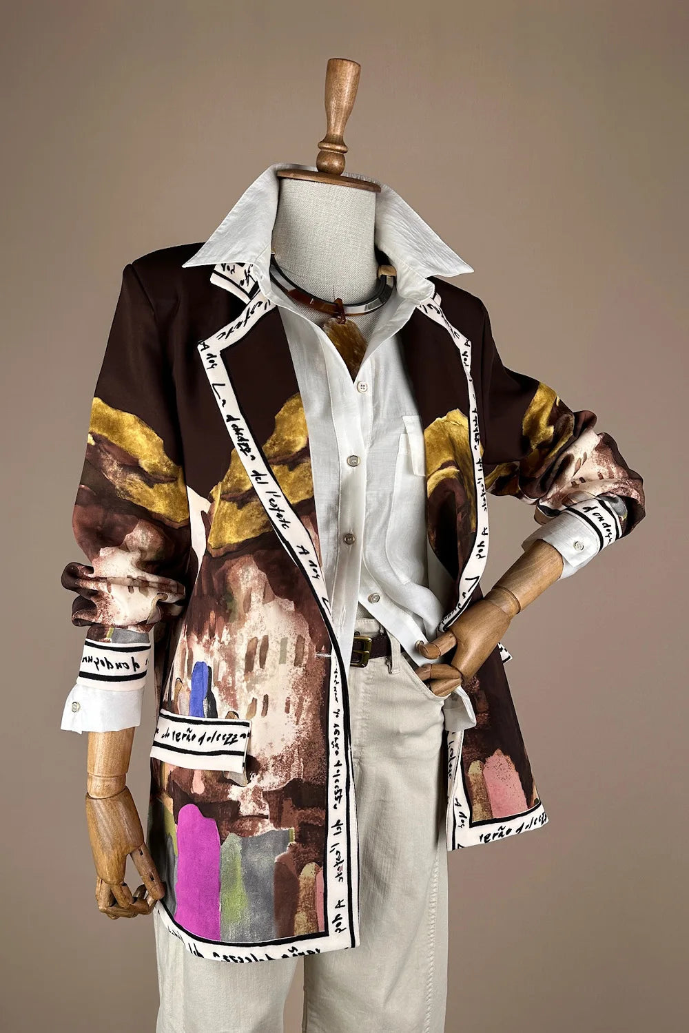 Desenli Blazer Ceket