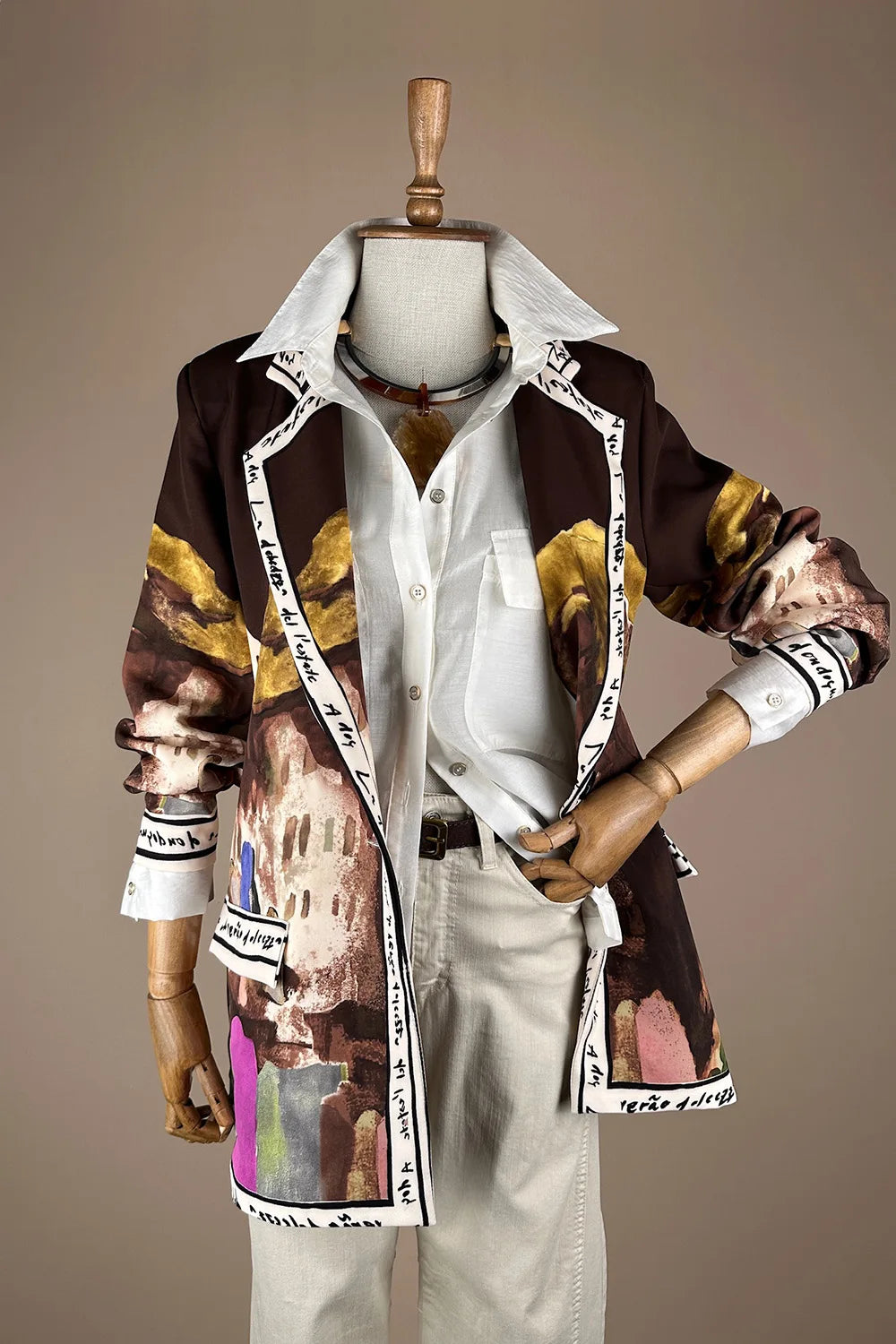 Desenli Blazer Ceket