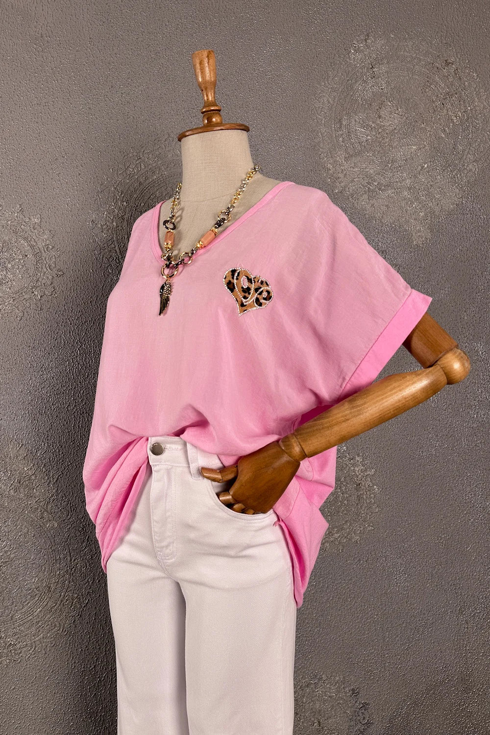 Oversize Keten T-shirt