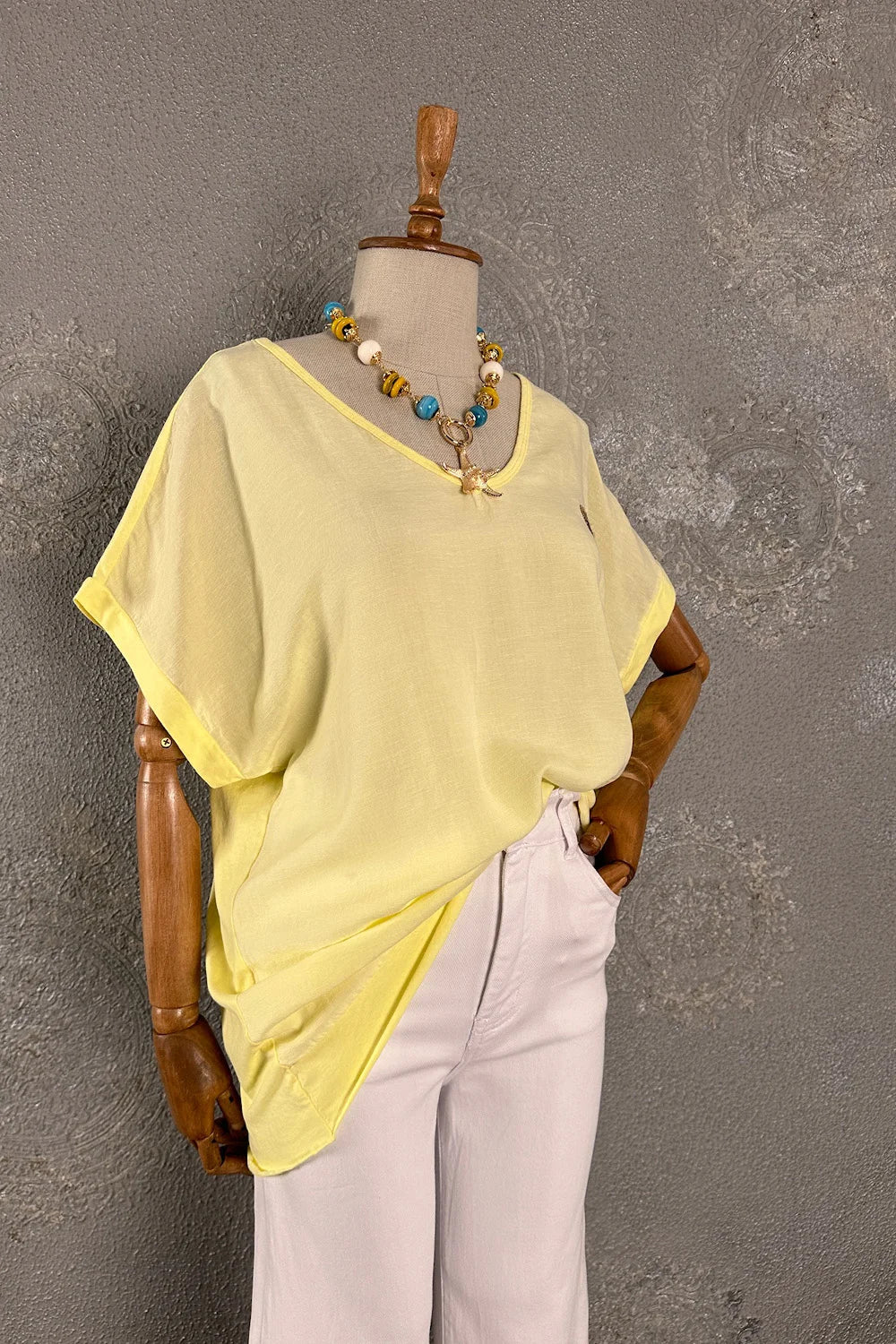 Oversize Keten T-shirt