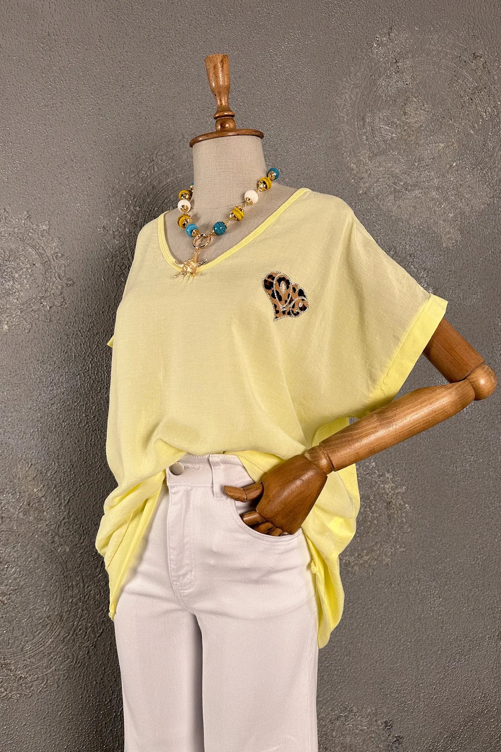 Oversize Keten T-shirt