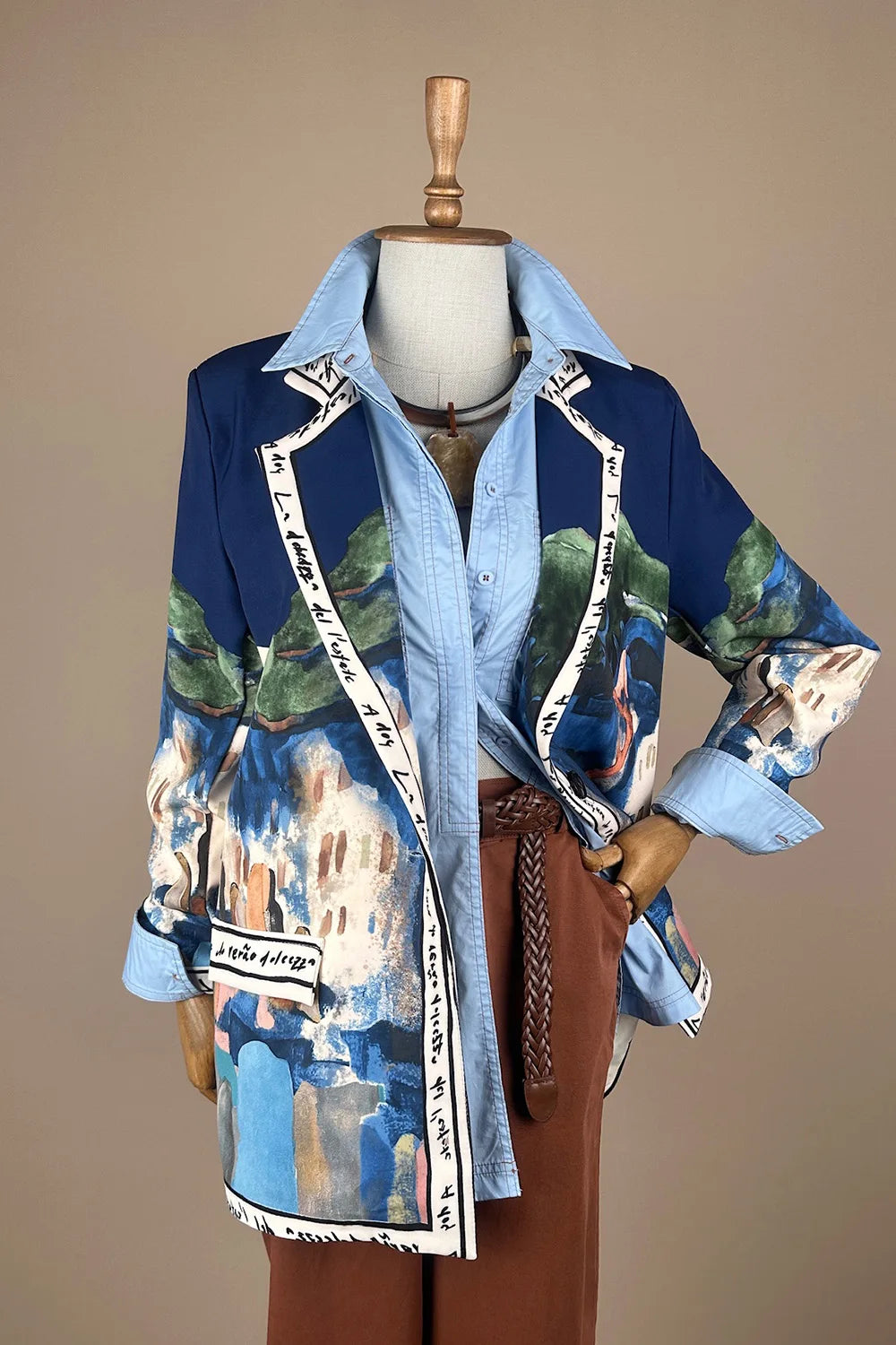 Desenli Blazer Ceket
