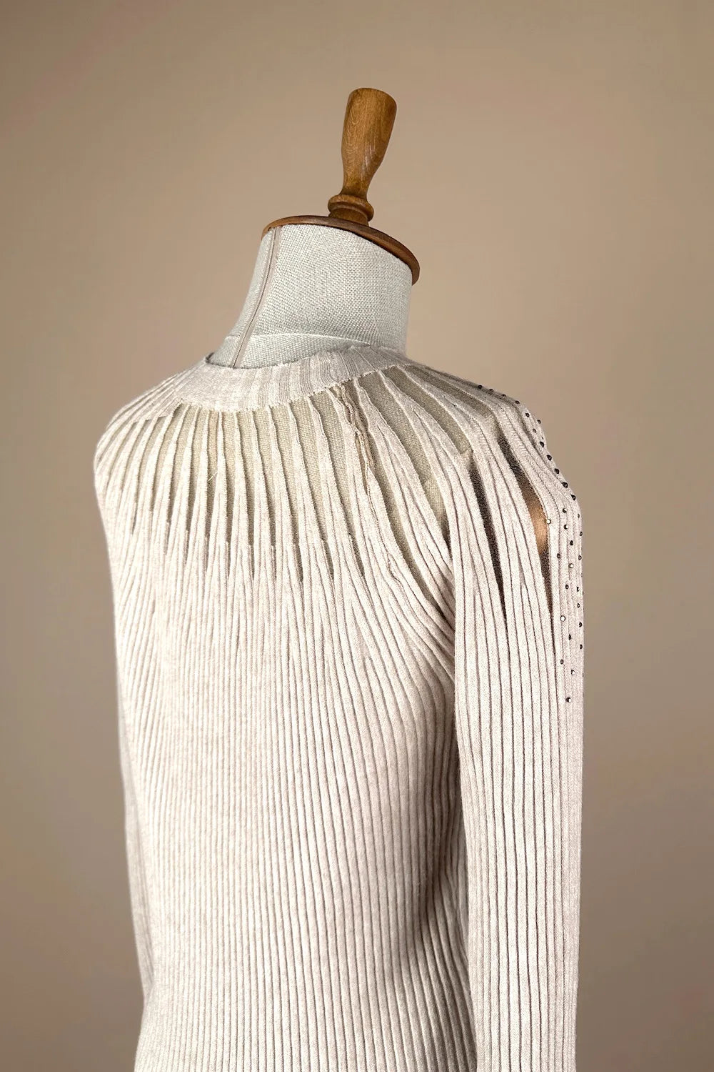 Taş İşlemeli Triko Bluz