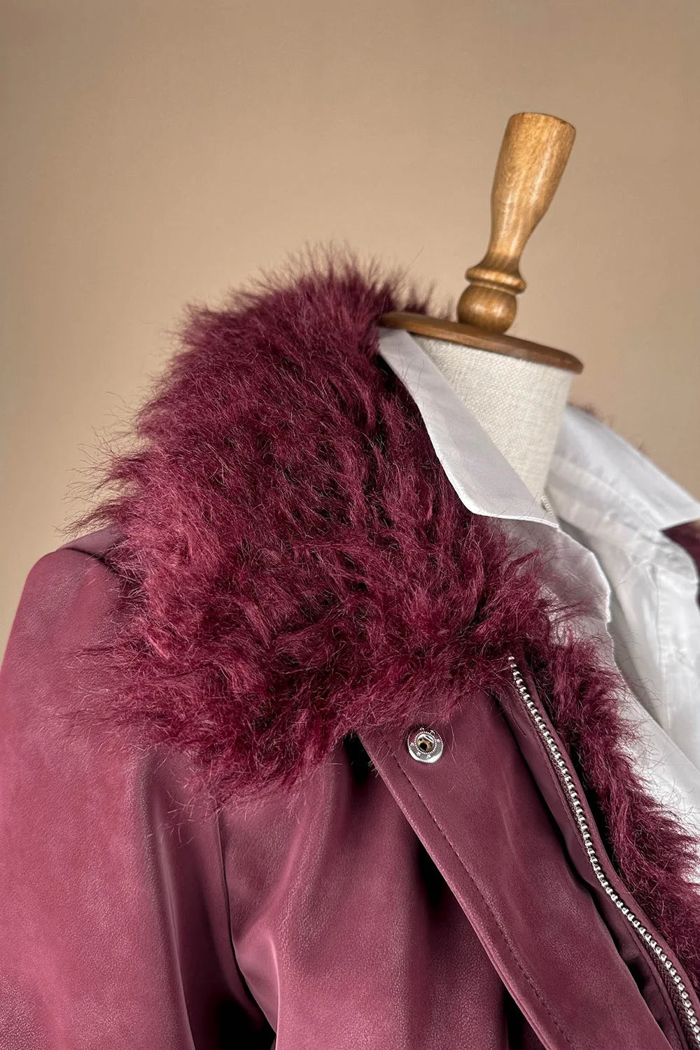 Çift Taraflı Kürklü Deri Ceket