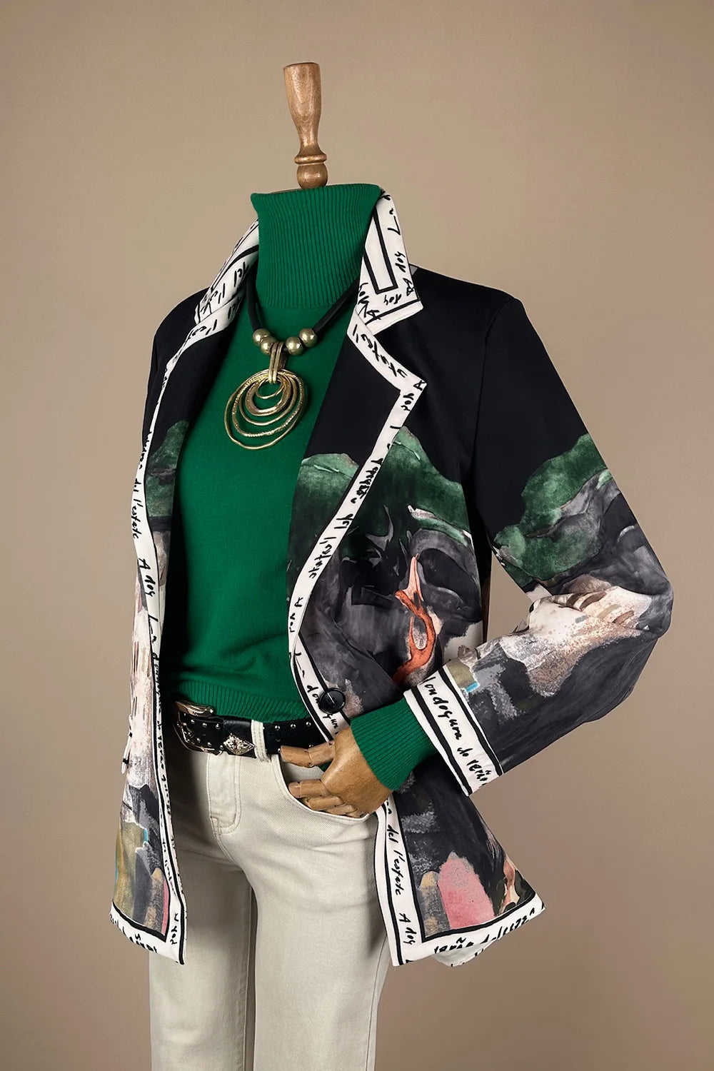 Desenli Blazer Ceket