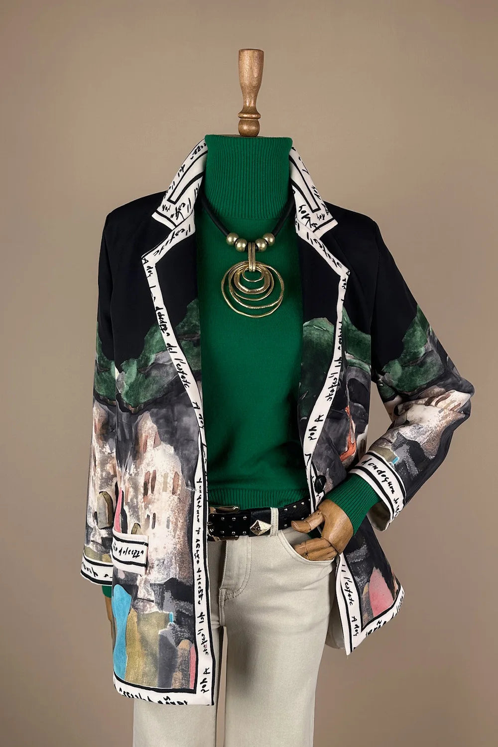 Desenli Blazer Ceket