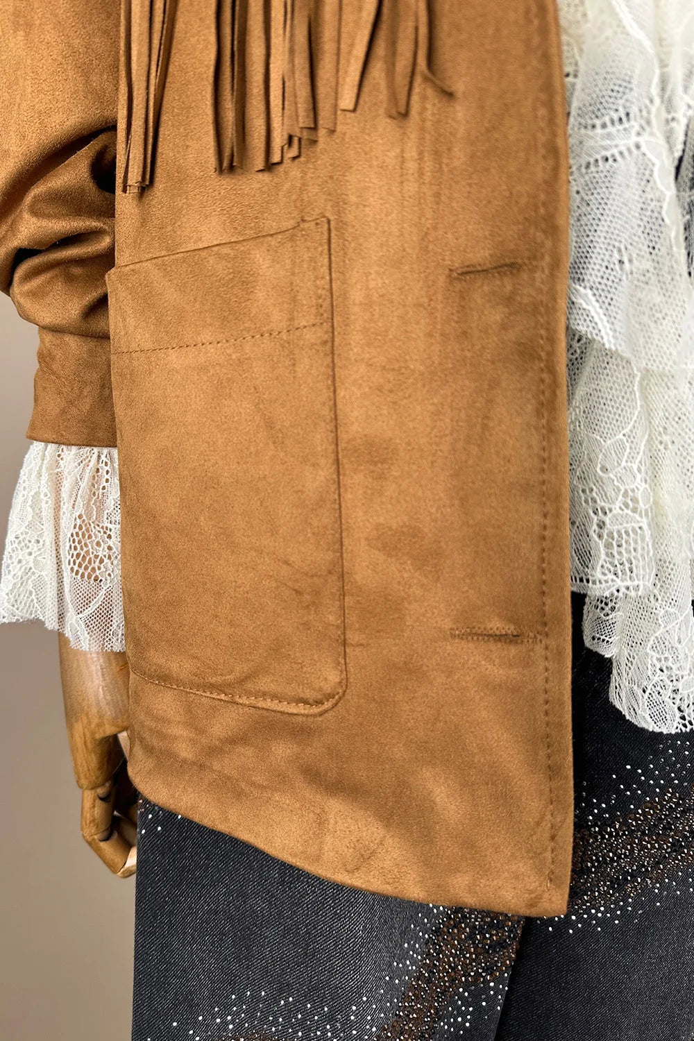 Püskül Detaylı Western Ceket