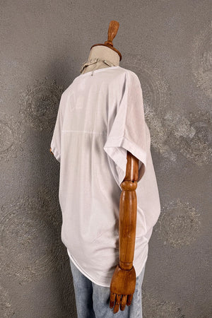 Oversize Keten T-shirt
