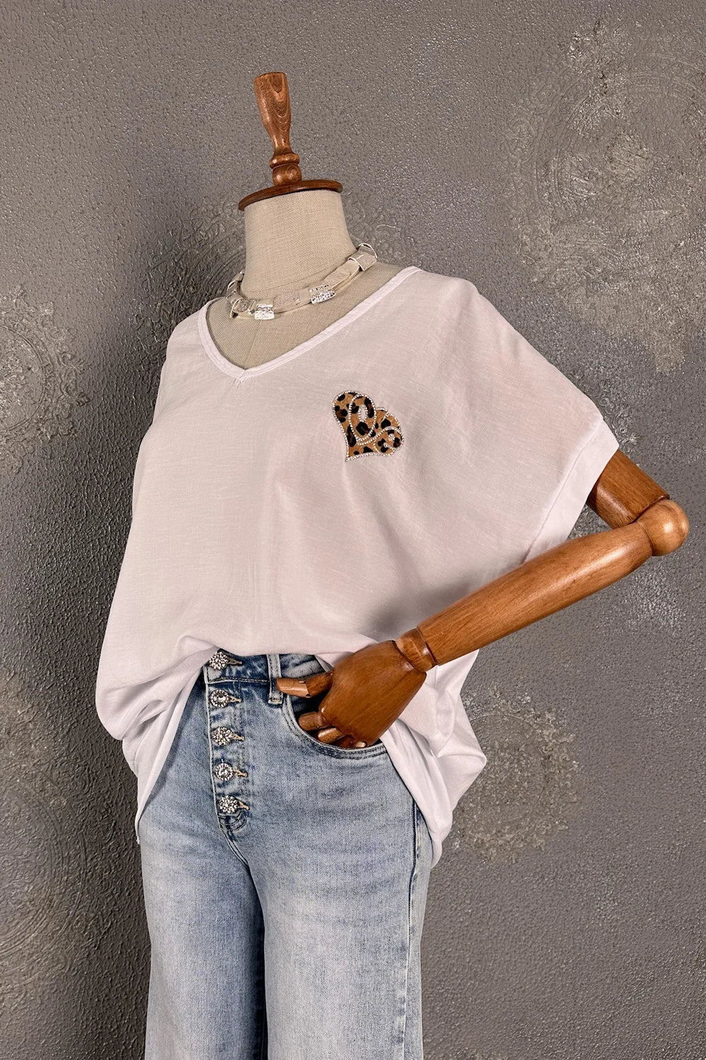 Oversize Keten T-shirt