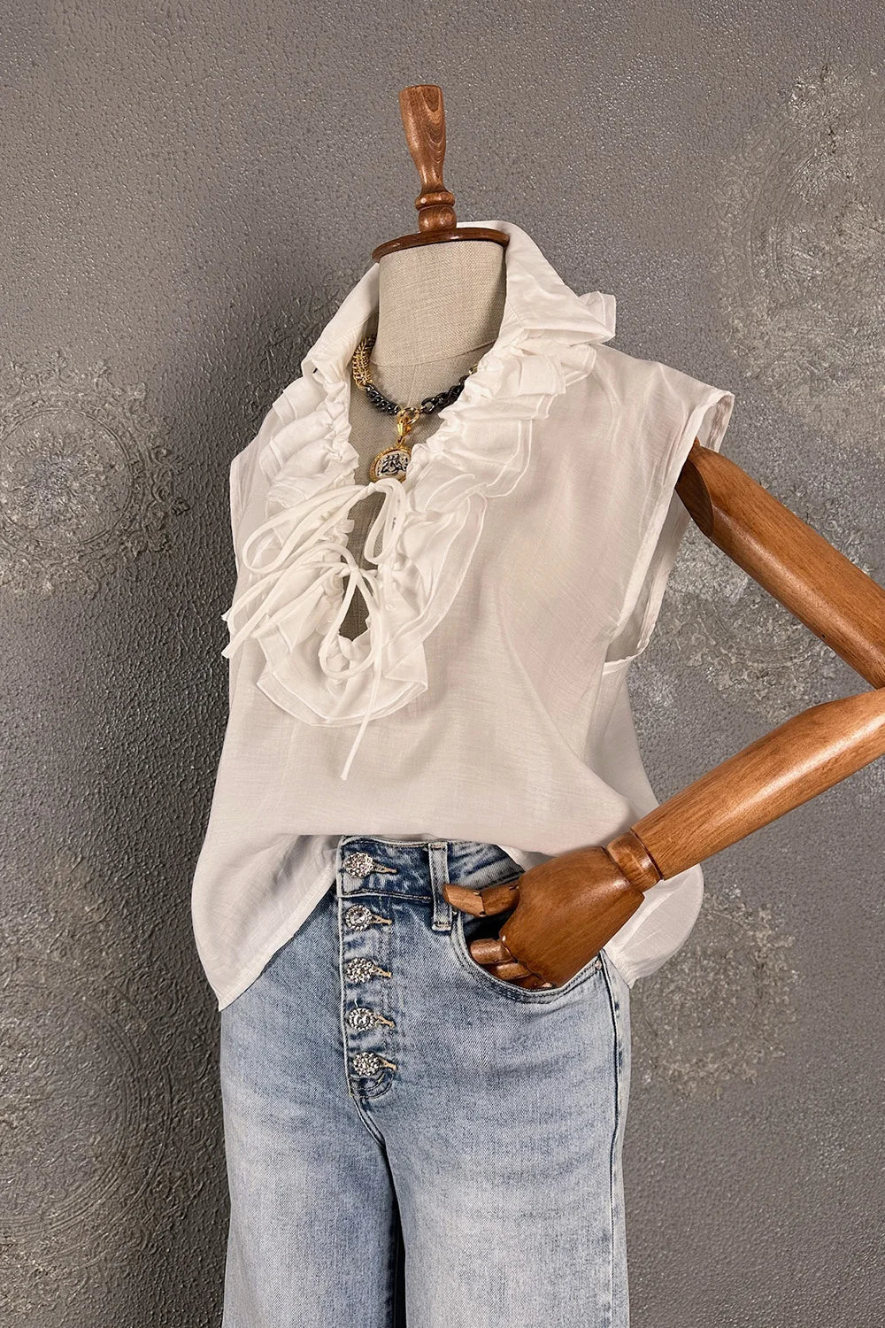 Bağcık Detaylı Bluz