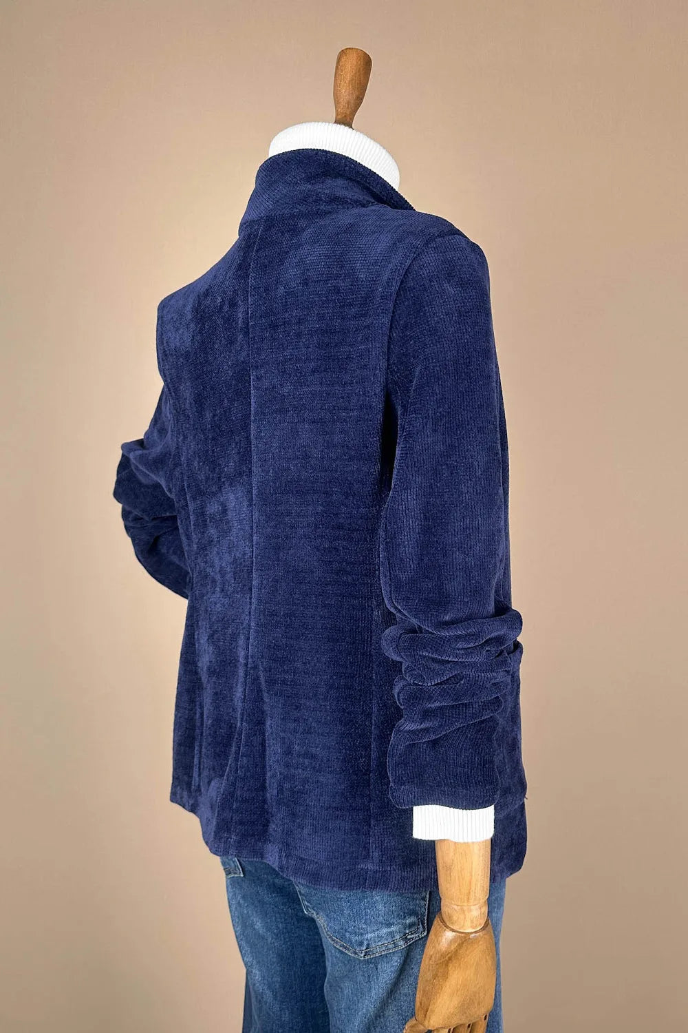 Kadife Dokulu Blazer Ceket