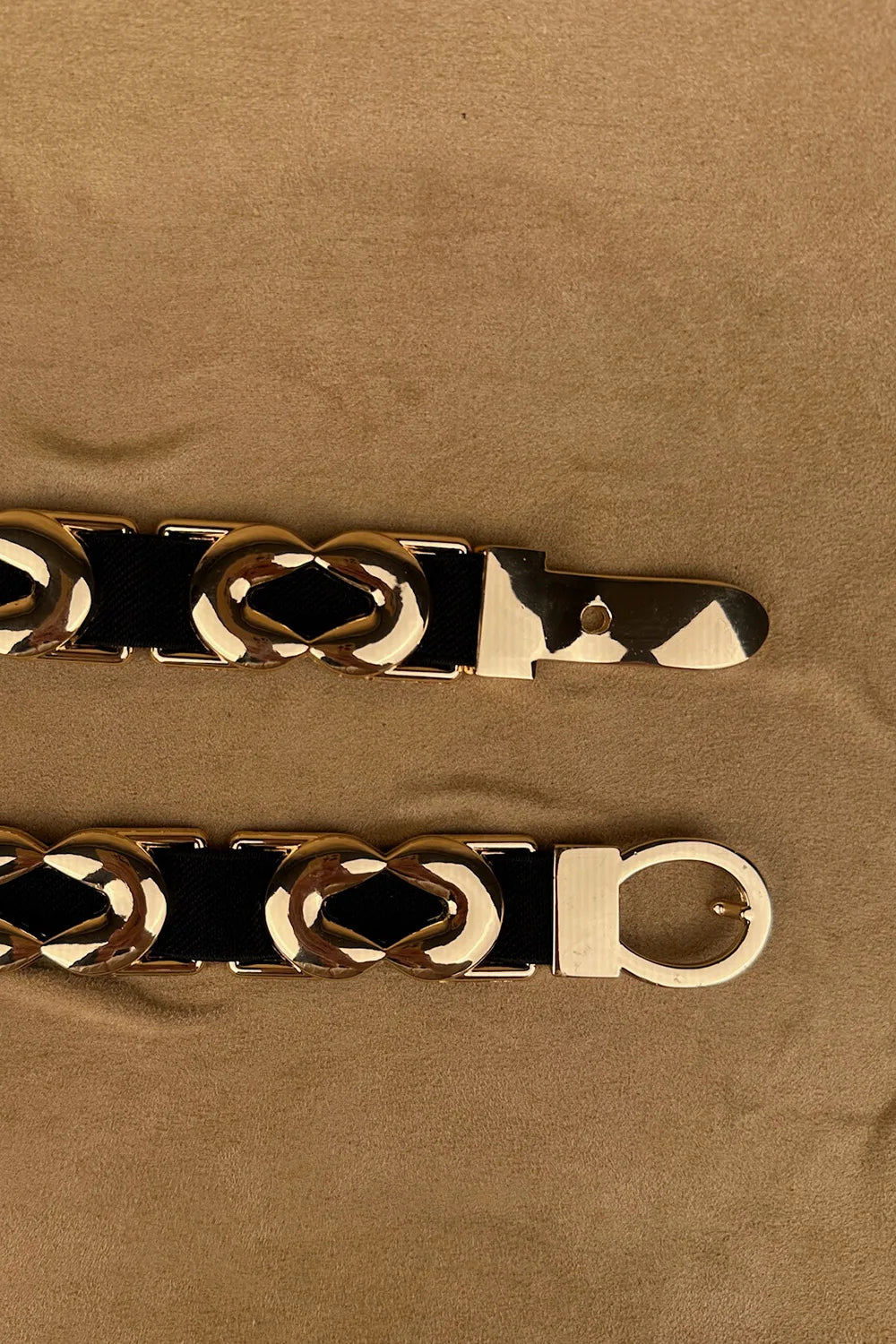 Metal Detaylı Elastik Kemer