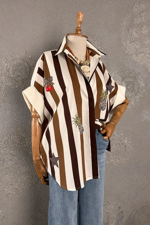 Çizgili Oversize Gömlek