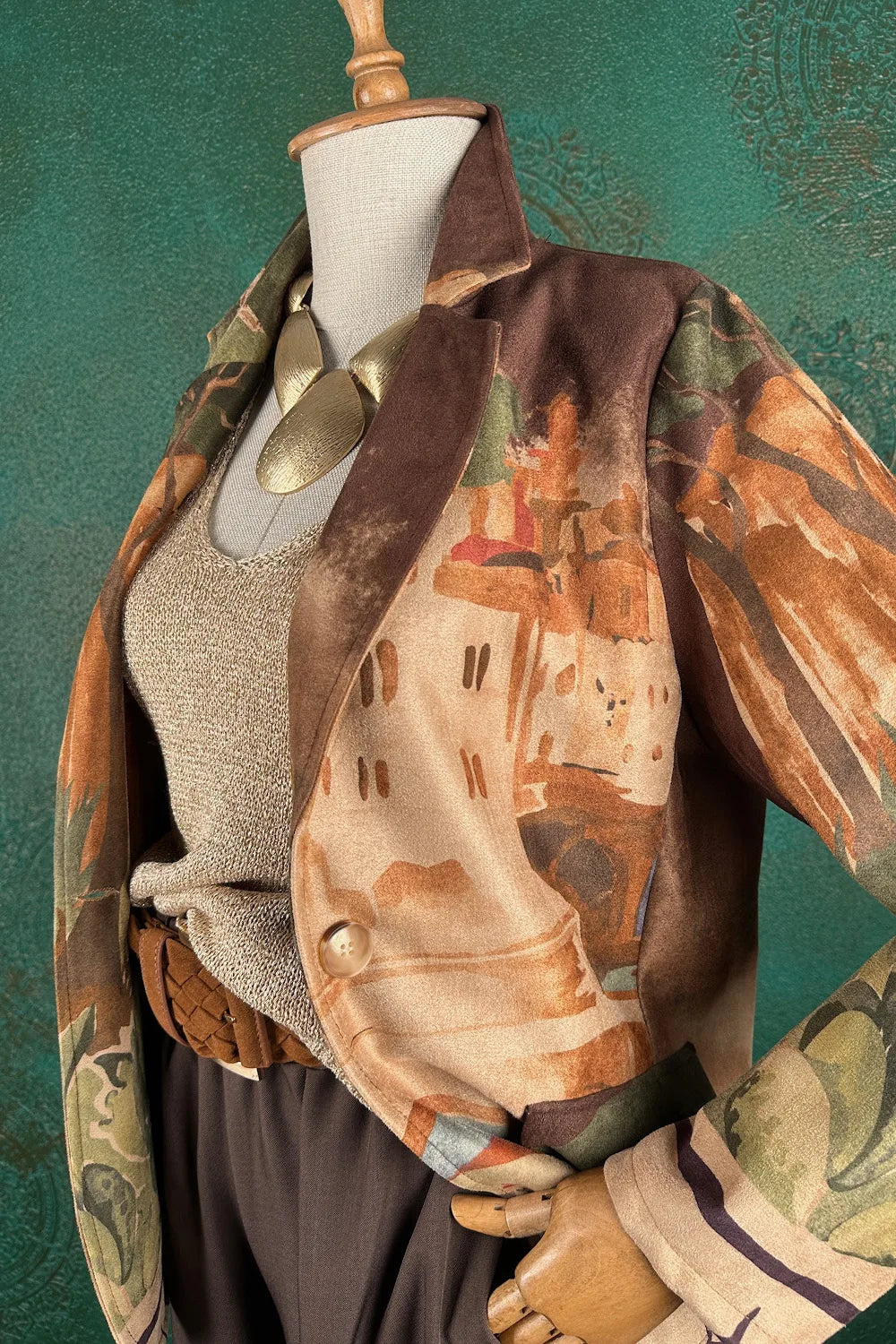 Süet Görünümlü Blazer Ceket