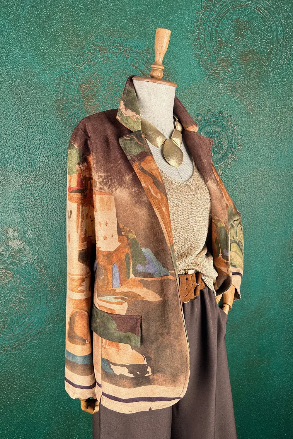 Süet Görünümlü Blazer Ceket