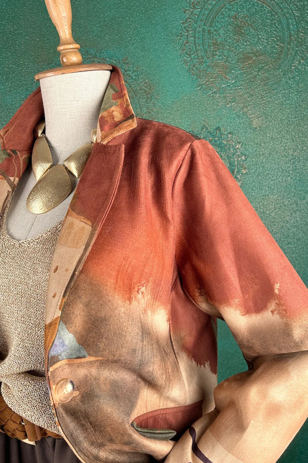 Süet Görünümlü Blazer Ceket