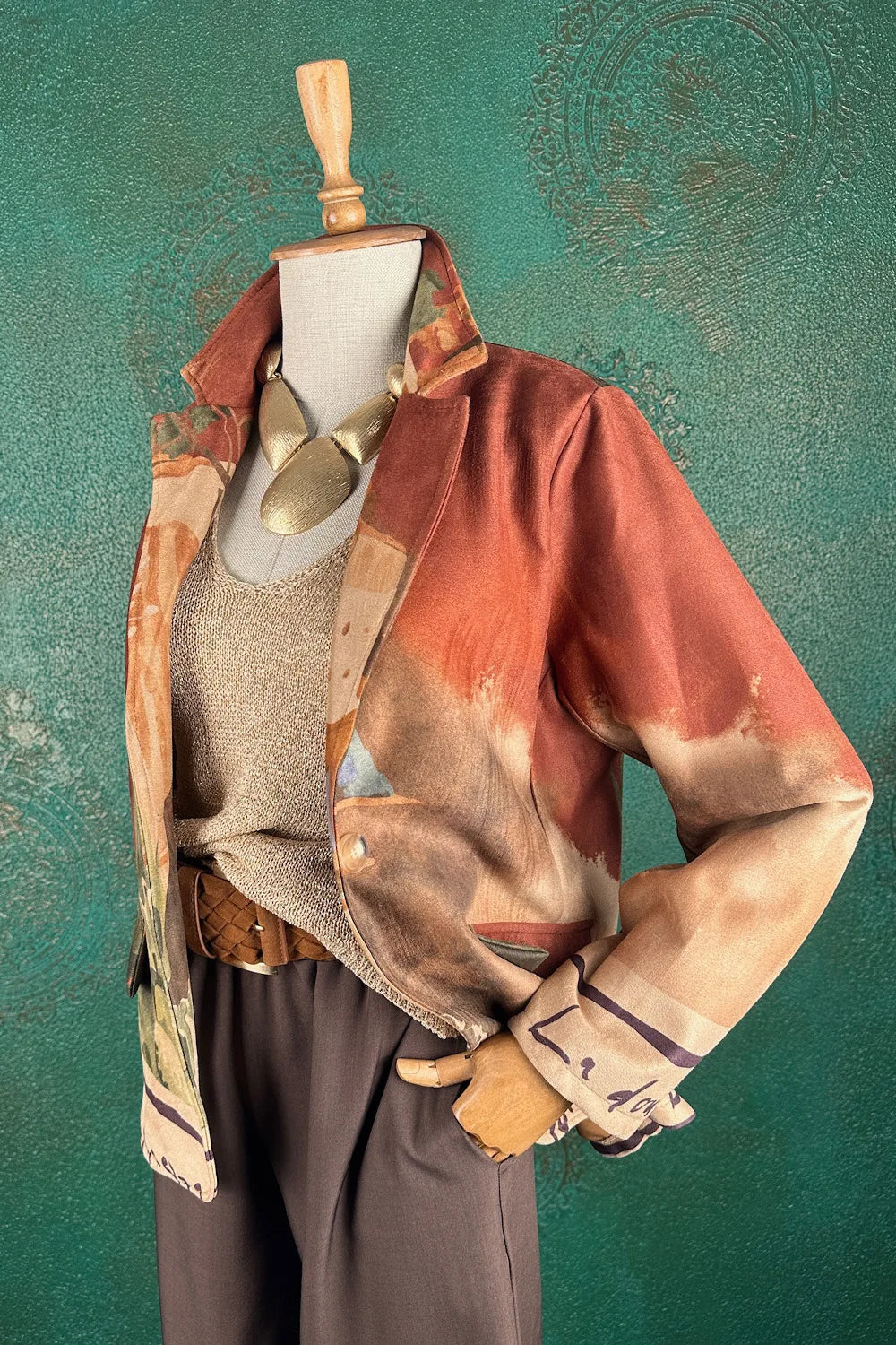 Süet Görünümlü Blazer Ceket