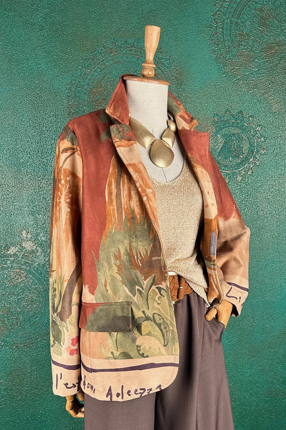 Süet Görünümlü Blazer Ceket