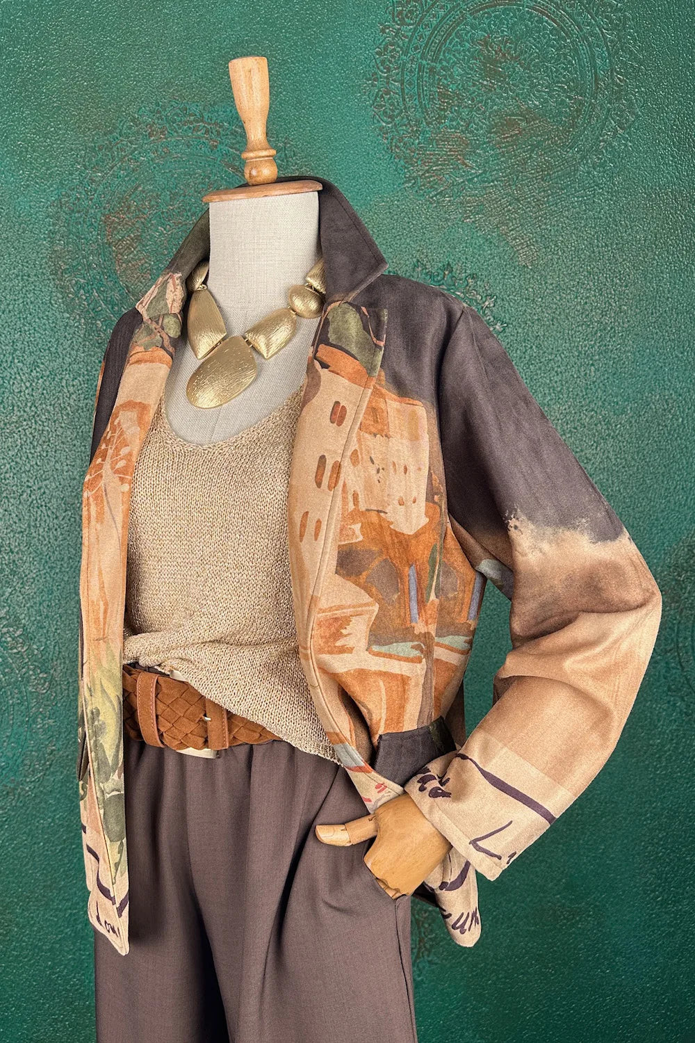 Süet Görünümlü Blazer Ceket