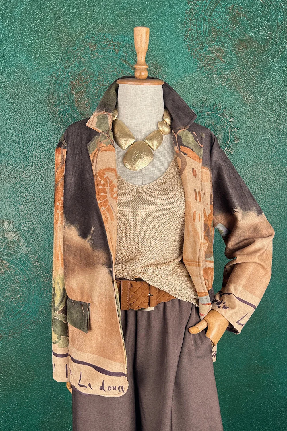 Süet Görünümlü Blazer Ceket