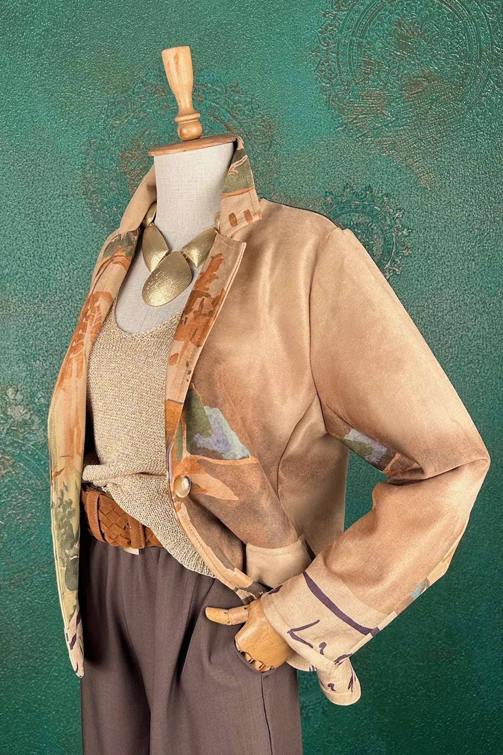 Süet Görünümlü Blazer Ceket
