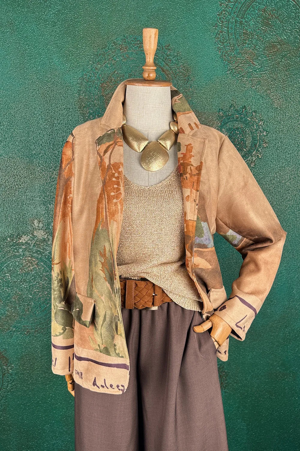 Süet Görünümlü Blazer Ceket