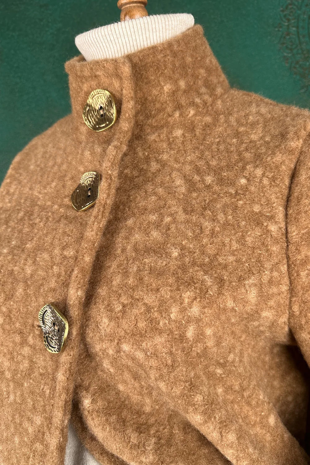 Dik Yakalı Buklet Ceket