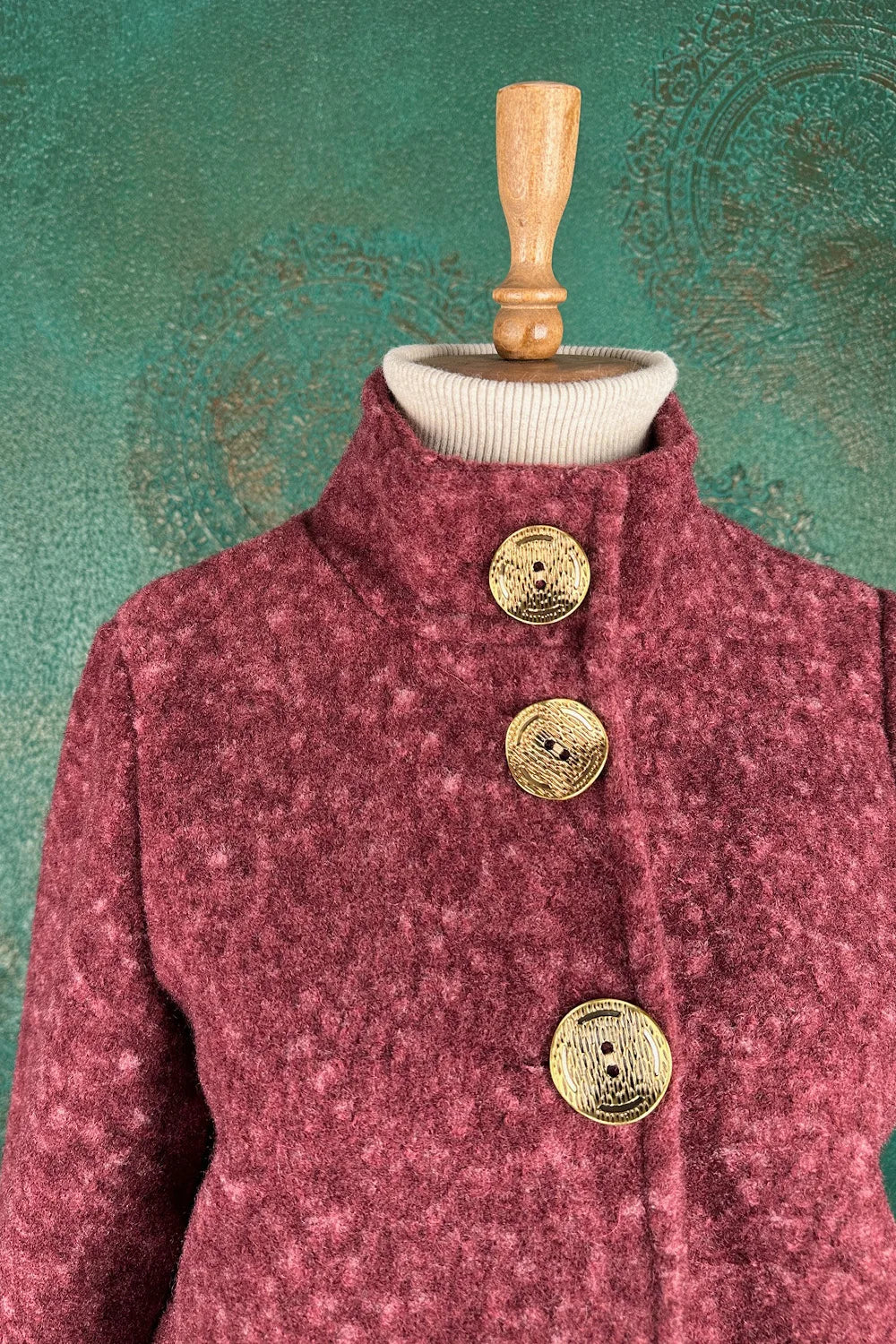 Dik Yakalı Buklet Ceket