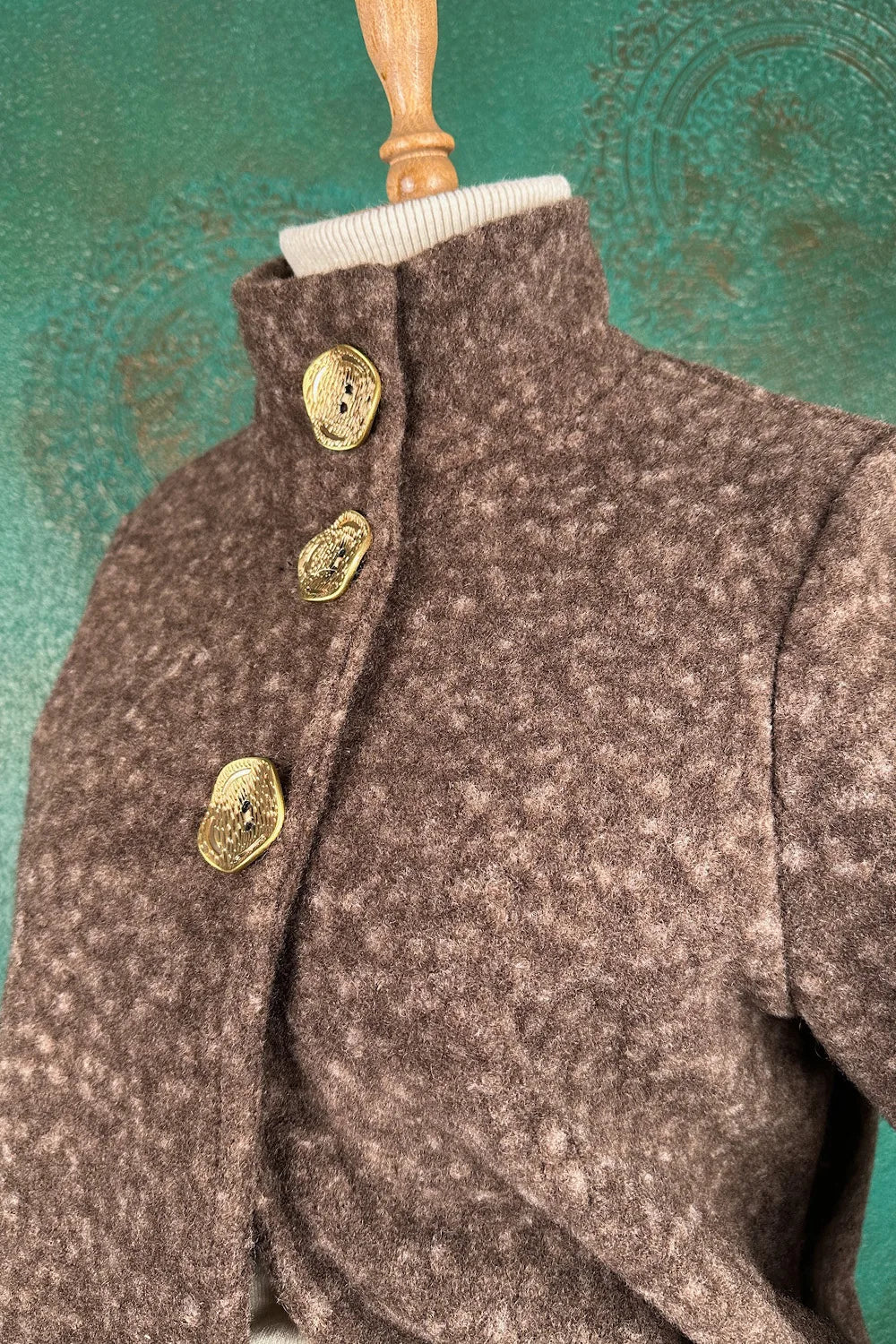 Dik Yakalı Buklet Ceket