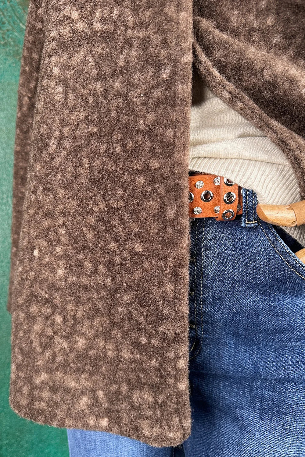 Dik Yakalı Buklet Ceket