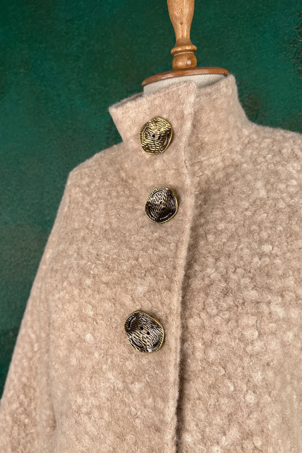 Dik Yakalı Buklet Ceket