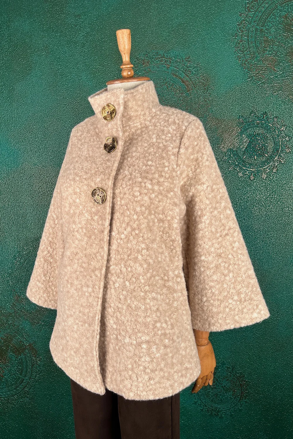 Dik Yakalı Buklet Ceket